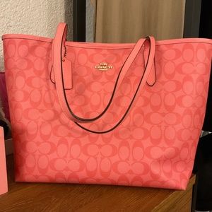 Coach Pink Lemonade City Tote